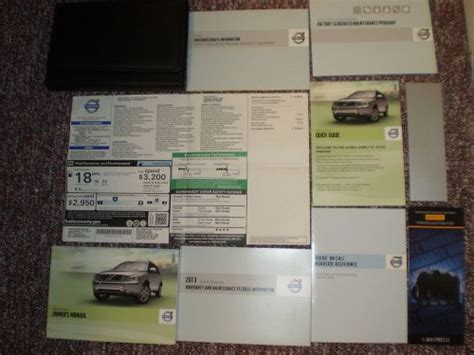 find  volvo xc complete suv owners manual books guide window label case   newark