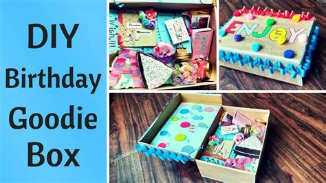diy birthday gift goodie box care package  himher youtube