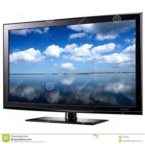 moderne tv met groot scherm stock illustratie illustration  definitie kristal