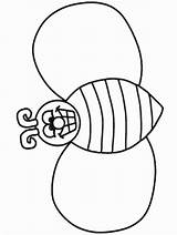 Coloring Bee Cartoon Library Clipart Line sketch template