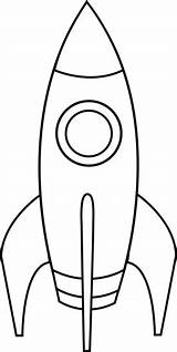 Rocket Clip Kids Line Coloring Pages Rockets Retro Clipart Drawing Cute Spaceship Sweetclipart Moon sketch template