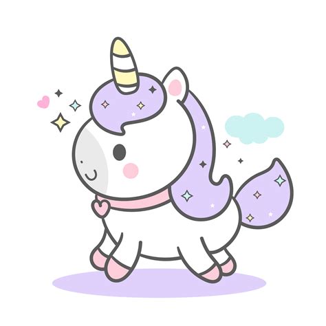 purple cute unicorn vector  vector art  vecteezy