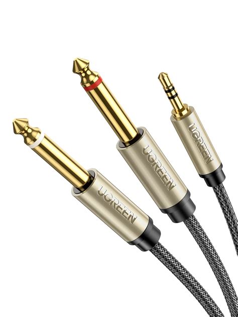 buy ugreen mm  mm audio cable dual     aux lead  mono  stereo mini jack