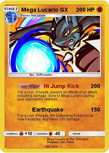 Pokémon Mega Lucario Gx Hi Jump Kick My Pokemon Card