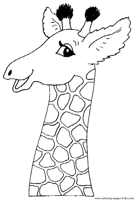 head   giraffe color page