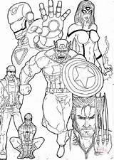 Vingadores Colorir Desenhos Superhelden Malvorlagen Coloringpagesonly Captan Captain Araña Carboncillo sketch template