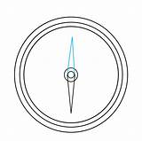 Compass Draw Drawing Step Easy sketch template