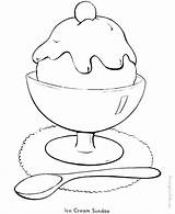 Sundae Coloring Ice Cream Getcolorings Color Pages sketch template