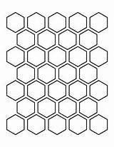 Hexagon Pattern Printable Bee Templates Hive Tattoo Honeycomb Template Outline Patterns Stencil Designs Tiles Pixabay Shape sketch template