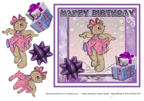 Dancing Bear Birthday Cup763842 1459 Craftsuprint