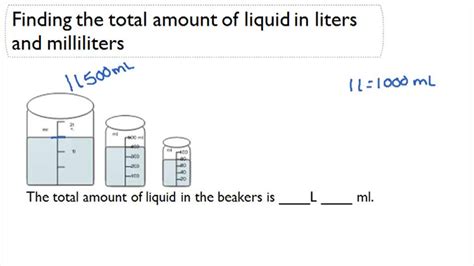 Add And Convert To Find Liters And Milliliters Video Measurement