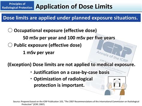 application  dose limits moe