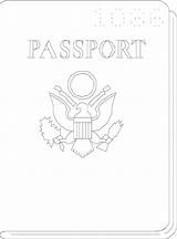 Passport Coloring Cover Preschool Popular Around Theme sketch template
