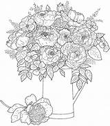 Flower Coloring Pages Arrangement Getcolorings Printable Haven Creative Color sketch template