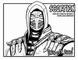 Scorpion Mortal Kombat Sub sketch template