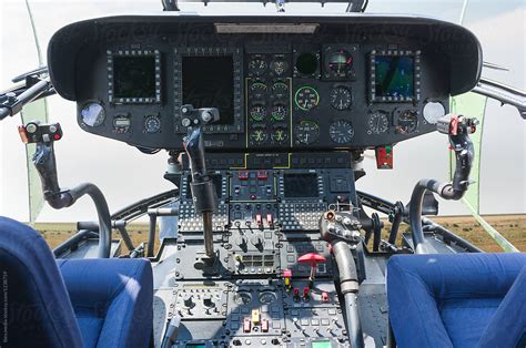 helicopter control dashboard close   rgb images stocksy united