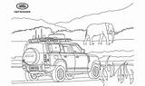 Colouring Landrover sketch template