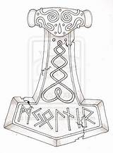 Hammer Thor Tattoo Viking Deviantart Norse Thors Mjolnir Tattoos Wikinger Mjollnir Von Celtic Visit 3d Drawn Choose Board Thorshammer Nordische sketch template