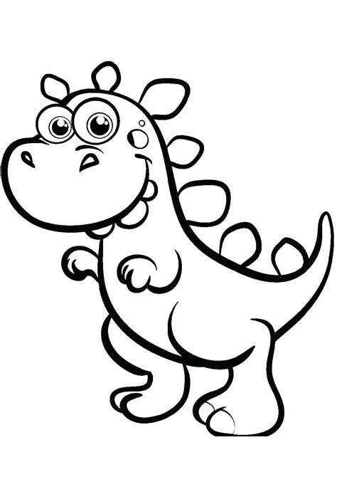 dinosaur coloring pages easy  indrayana great