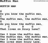 Muffin Man Song Chords Camp Summer Etc Lyrics Ukulele Guitar Printing Pdf  sketch template