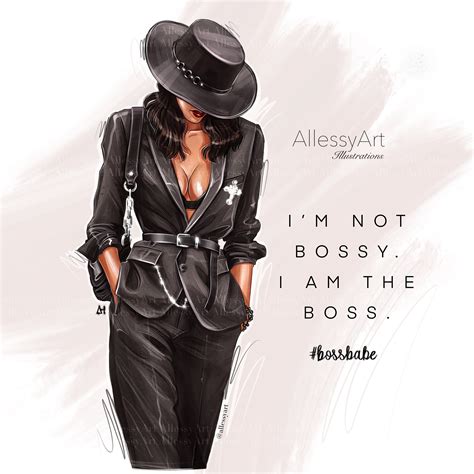 instant  digital fashion illustration boss babe etsy