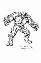 Abomination Draw Pose sketch template