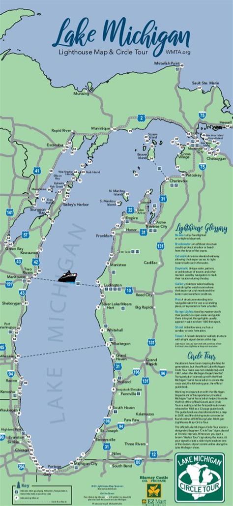 lake michigan lighthouse   map shows   mlivecom