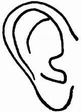 Ears Coloring Pages Drawing Kids Ear Hear Elf Popular Clipartmag sketch template
