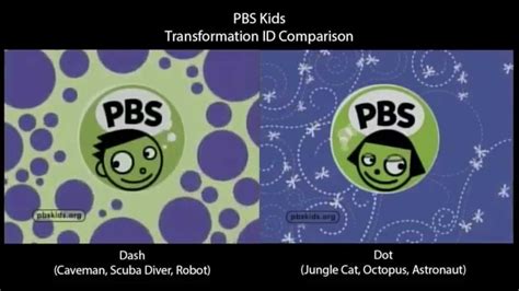 pbs kids transformation id comparison dash  dot youtube