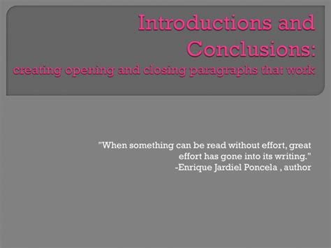 creating effective introductions  conclusions