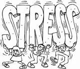 Stress Cartoon Cliparts sketch template