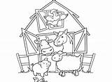 Coloring Pages Garage Getcolorings Houses Color Farm House sketch template