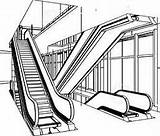 Escalator Clipart Drawing Coloring Clipground Template Sketch Getcolorings Getdrawings sketch template