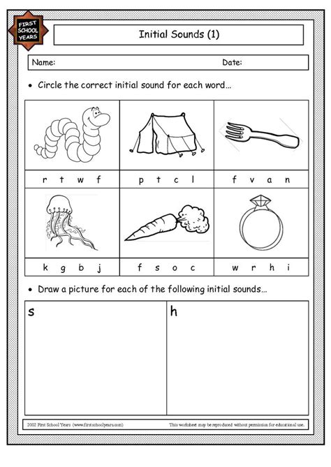 letter  phonics worksheets kindergarten phonics worksheets