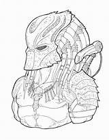 Predator Machete Masked Ronniesolano sketch template