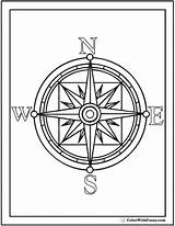 Compass Rose Coloring Pages Color Drawing Printable Colouring Kids South North Pdf East Printables West Print Getcolorings Getdrawings Colorwithfuzzy sketch template
