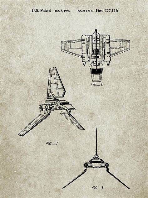 pp100 sandstone star wars lambda class t 4a imperial shuttle patent