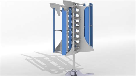 vertical axis wind turbine vawt   model stl cgtradercom