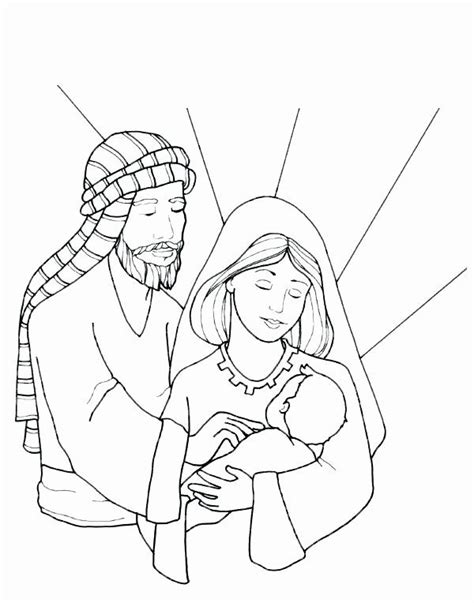 holy family coloring page elegant    holy drawing images