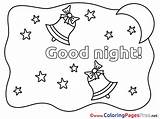 Coloring Night Good Crescent Bells Pages Cards Sheet Title Coloringpagesfree sketch template