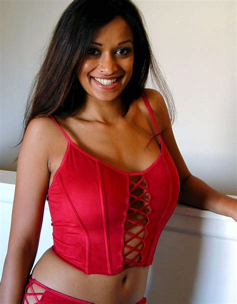 hot indian girl red lingerie exposing herself off