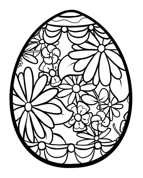 coloring page easter colouring coloring easter eggs  easter