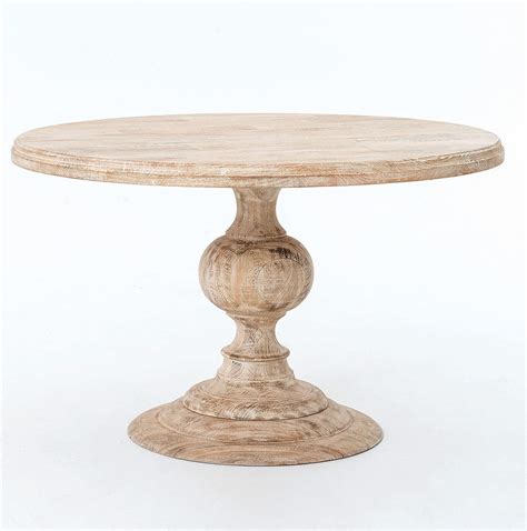 pedestal dining table  white wash zin home
