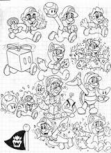 Doodles Luigi sketch template