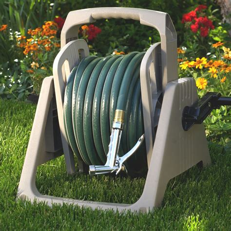 suncast tsam hosehandler portable wall mount hose reel