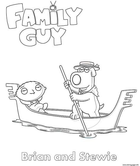 family guy brian  stewie coloring page printable