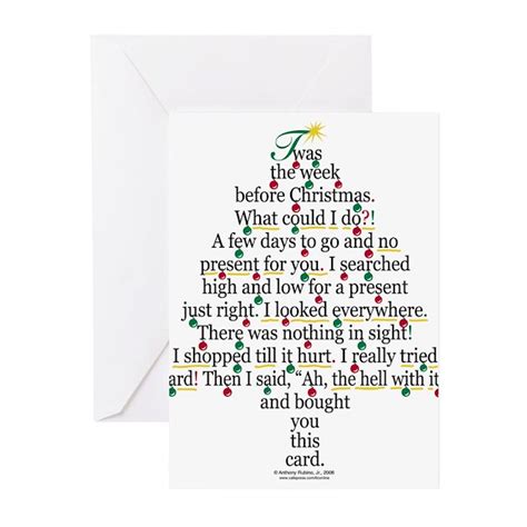christmas tree gift poem card greeting cards pk   daddyshomestore