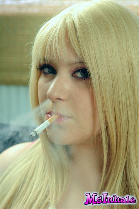 cute blonde slut msinhale loves smoking cigarettes while you wat pichunter