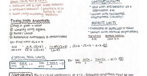 calc ab units   cheat sheets combined rapstudents