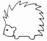 Porcupine Coloring Pages Drawing Clipart Easy Colouring Kids Drawings Printable Draw Google Baby Sheets Animals Preschool Cartoon Clip Porcupines Cliparts sketch template